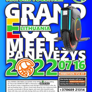 EUC GRAND MEET LITHUANIA 2022.07.16. Panevezys city. All EUC Riders are welcome.